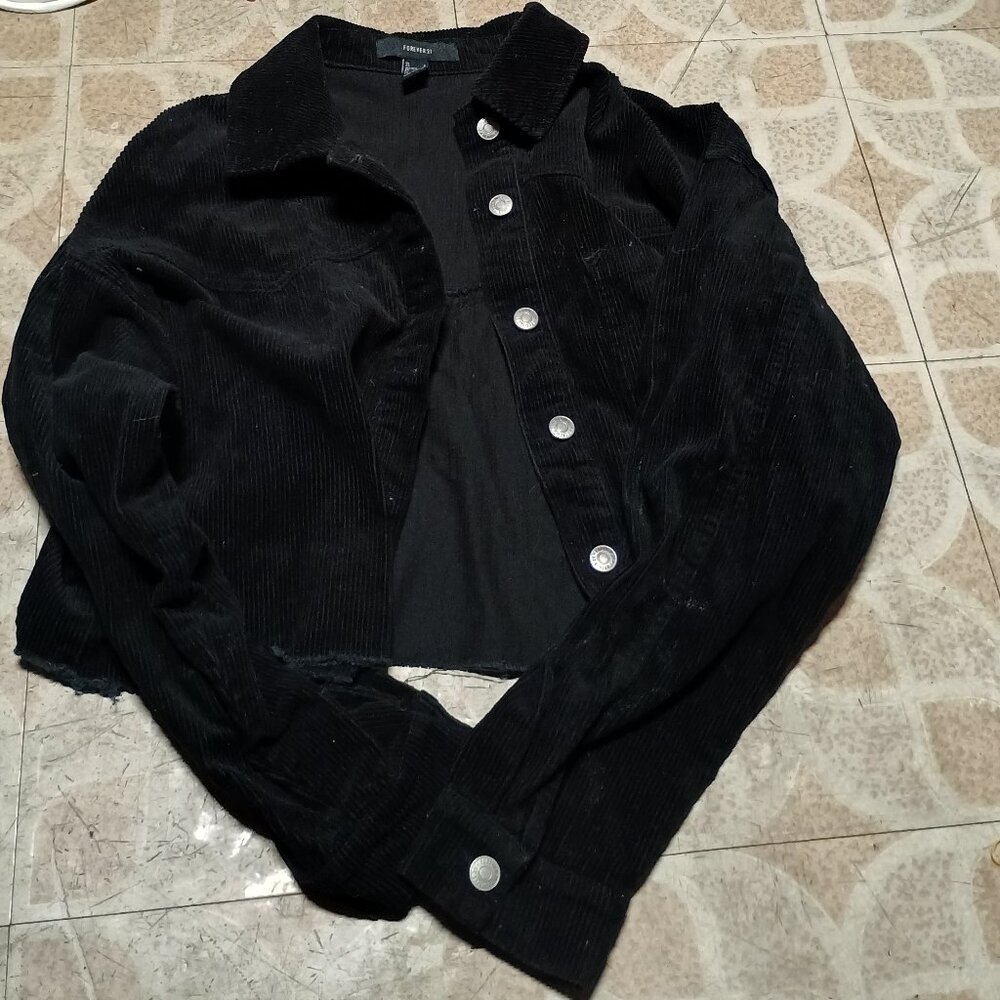 forever 21 cropped corduroy jacket